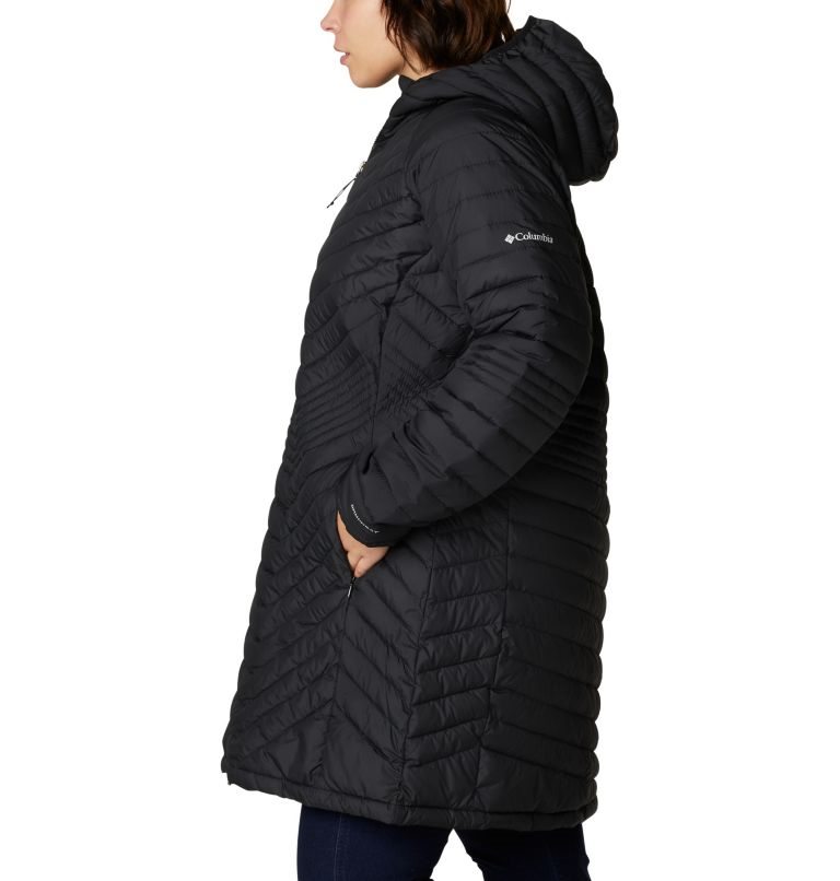 Women's Columbia Powder Lite Mid Jackets Black | Plus Size CA-Z5318